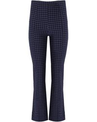 Ganni - Check Flare Trousers - Lyst