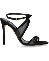 Elisabetta Franchi - Black Heeled Sandal With Bow - Lyst