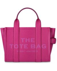 Marc Jacobs - The leather small tote lipstick pink handtasche - Lyst