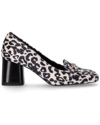 Love Moschino - White And Black Leopard Pump - Lyst