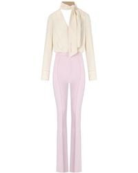 Elisabetta Franchi - Burro Quarzo Georgette Jumpsuit - Lyst