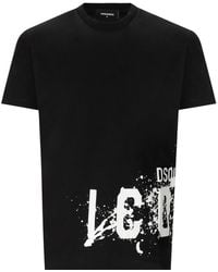 DSquared² - T-shirt icon splash cool fit nera - Lyst
