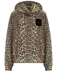Ganni - Animal Print Nylon Jacket - Lyst