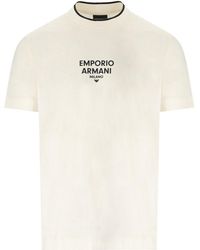 Emporio Armani - Ea milano vanille t-shirt - Lyst