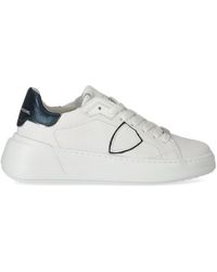 Philippe Model - Tres temple low doux metal weiss petrol sneaker - Lyst