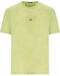 C.P. Company - Light Jersey 70/2 White Pear T-shirt - Lyst