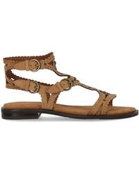 Ash - Paprika Studs Camel Flat Sandal - Lyst