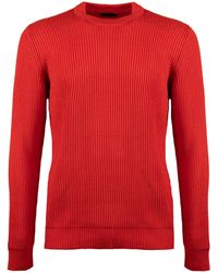 Herren Bekleidung Pullover und Strickware Ärmellose Pullover Roberto Collina Andere materialien sweater in Rot für Herren 