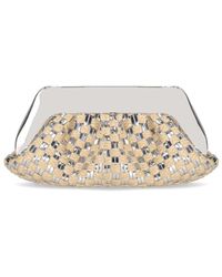 THEMOIRÈ - Emera micro weaved straw laminated clutch - Lyst