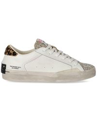 Crime London - Distressed glitter weisser sneaker - Lyst