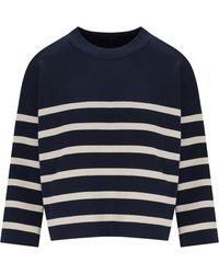 Weekend by Maxmara - Pinide Navy Blue Cropped Pullover - Lyst