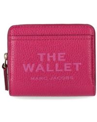 Marc Jacobs - The leather mini compact lipstick pink brieftasche - Lyst