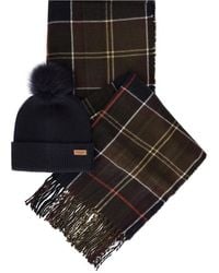 Barbour - Dover/hailes tartan mütze+schal set - Lyst