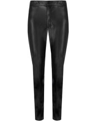 Twin Set - Faux Leather Trousers - Lyst