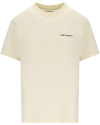 Carhartt - W' S/S Script Embroidery Cinnerus T-Shirt - Lyst