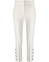 Twin Set - Cropped Trousers With Buttons - Lyst