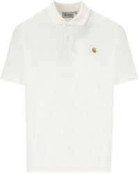 Carhartt - S/s chase pique weisses poloshirt - Lyst