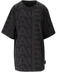 Marc Jacobs - Camiseta the monogram big negro carbón - Lyst