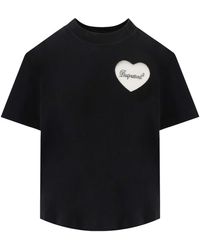 DSquared² - T-shirt boxy fit heart nera - Lyst