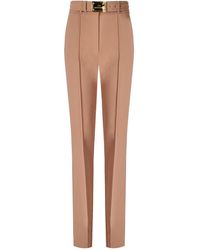 Elisabetta Franchi - Pantalones desnudos de con cinturón - Lyst