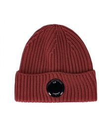 C.P. Company - Ketchup Ribbed Beanie - Lyst