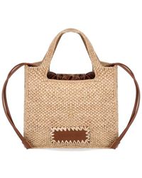 THEMOIRÈ - Bolso de mano morea small raffia natural - Lyst