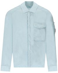 C.P. Company - Chrome-r pocket starlight blue overshirt - Lyst