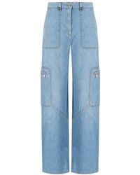 Elisabetta Franchi - Light Cargo Jeans - Lyst