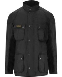 Barbour - International Workers Wax Sage Jas - Lyst