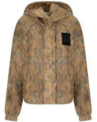 Ganni - Animal Print Nylon Jacket - Lyst
