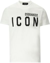 DSquared² - Camiseta be icon cool blanca - Lyst