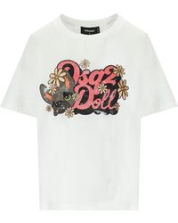 DSquared² - Hilde Doll Easy Fit White T-shirt - Lyst