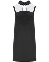 Elisabetta Franchi - Mini Dress With Rhinestones - Lyst