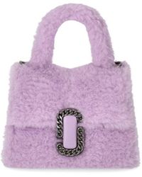 Marc Jacobs - Sac the teddy st. marc mini top handle lilas - Lyst