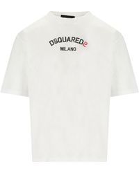 DSquared² - T-shirt loose fit blanc - Lyst
