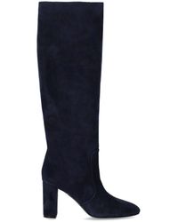 Via Roma 15 - Suede Heeled High Boot - Lyst