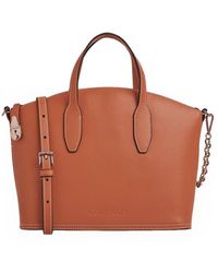 Calvin Klein BORSA A MANO LOCK CUOIO - Marrone