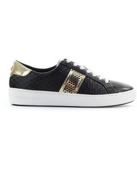 irving crocodile embossed leather sneaker