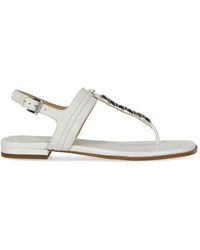 Michael Kors - Marcia Weisser Zehentrenner Sandale - Lyst