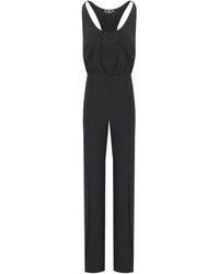 Elisabetta Franchi - Jumpsuit With Embroidered Logo - Lyst