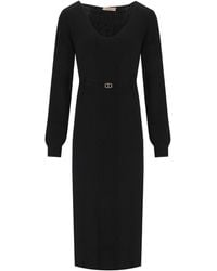 Twin Set - Knitted Midi Dress - Lyst