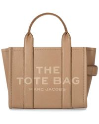 Marc Jacobs - Borsa a mano the leather small tote cammello - Lyst