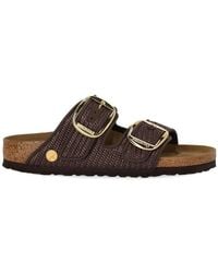 Birkenstock - Arizona Raffia Big Buckle Carafe Sandal - Lyst