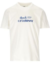 C.P. Company - C.P. Jersey de la compañía Graphic Off White T Shirt - Lyst