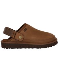 UGG - Goldencoast Ii Nubuck Dark Chestnut Clog - Lyst
