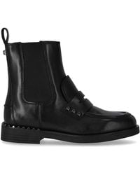 Ash - Er Leder Chelsea Stiefel mit Nieten - Lyst