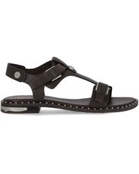 Ash - Piper Dark Flat Sandal - Lyst