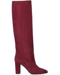 Via Roma 15 - Suede High Heeled Boot - Lyst