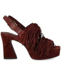 Ash - Oprah Burgundy Heeled Sandal - Lyst