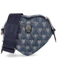 Kurt Geiger - Kensington Heart Denim Crossbody Bag - Lyst
